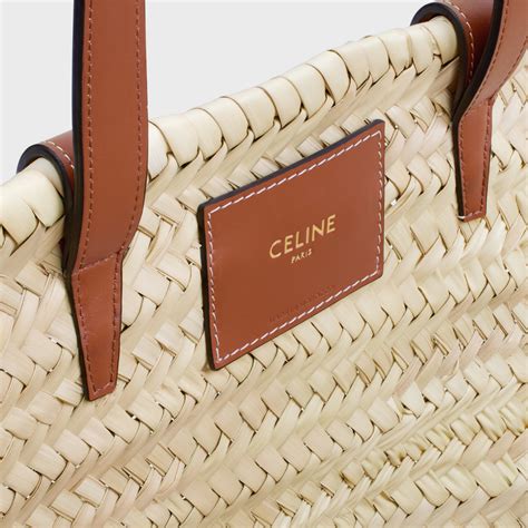 celine bag palm leaves|Women's Celine classic small basket palm leaves and calfskin.